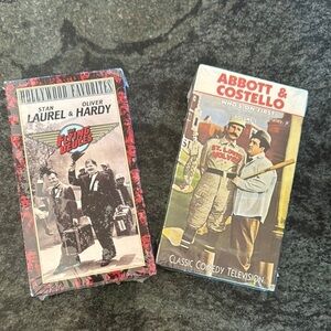 Abbot  and Costello who's on first Laurel and Hardy VCR tapes(2)